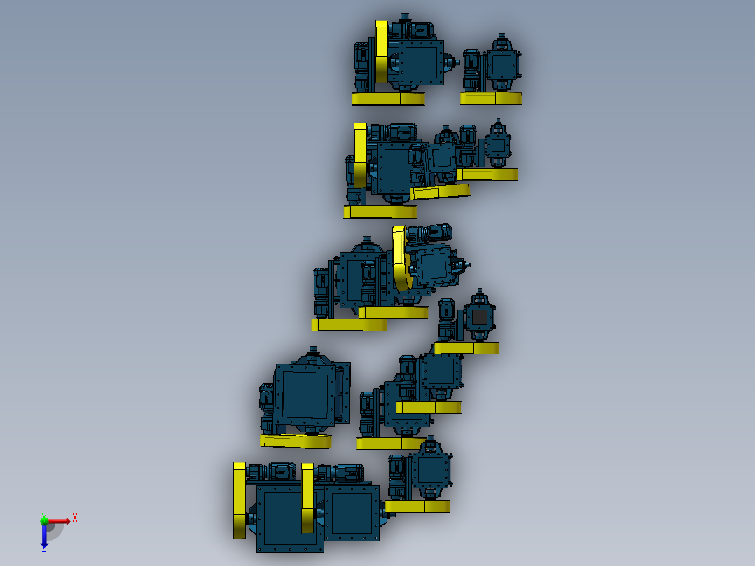 17款最全新型10 HC-方形旋转阀模型俯视图
