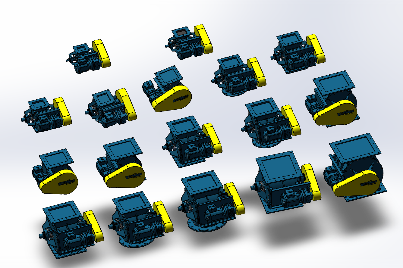17款最全新型10 HC-方形旋转阀模型