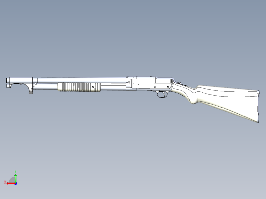 手枪左轮冲锋枪老式狙击步枪设计3D图纸winchester-prototype-5568-1 3 STP X_T后视缩略图