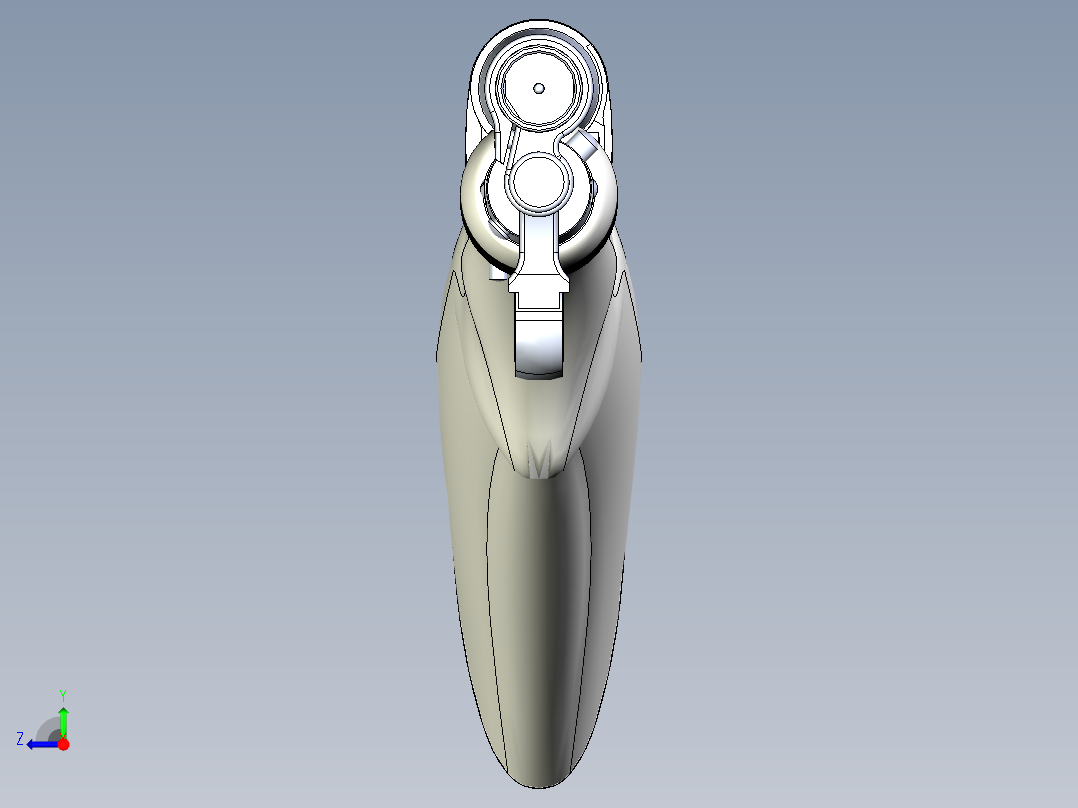 手枪左轮冲锋枪老式狙击步枪设计3D图纸winchester-prototype-5568-1 3 STP X_T右视图