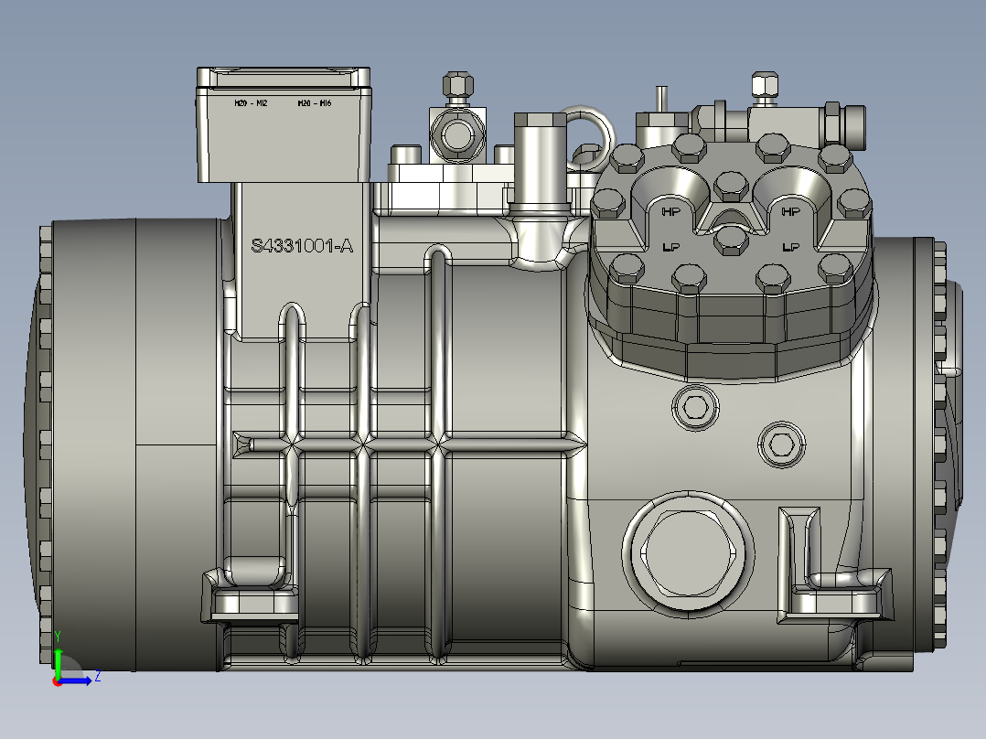 压缩机Frascold Q TK左视图