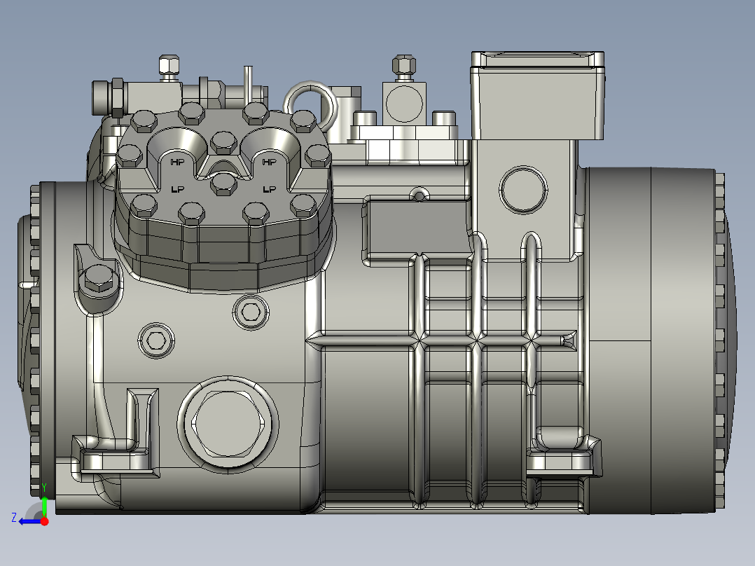 压缩机Frascold Q TK右视图