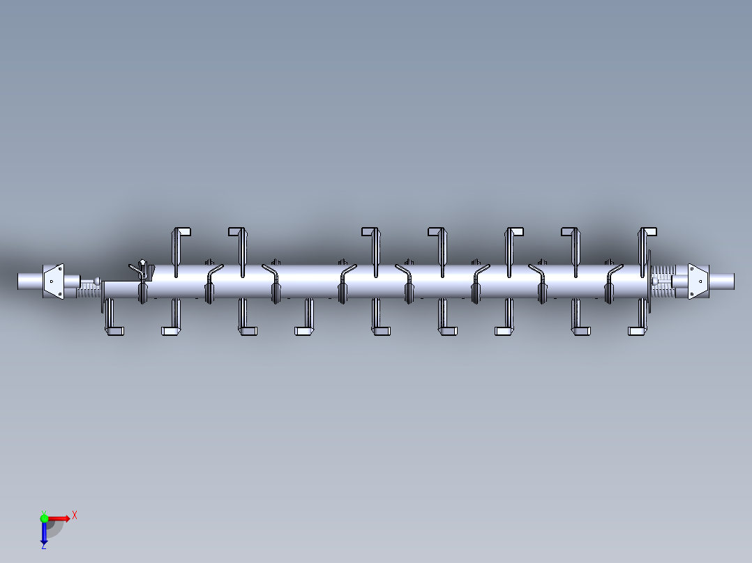 双排旋耕机构俯视图