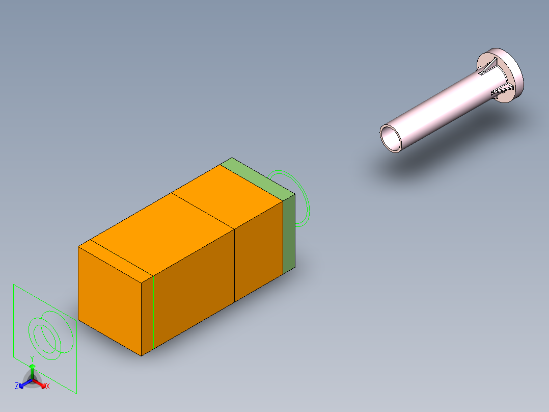 _model40.prt正等轴测图