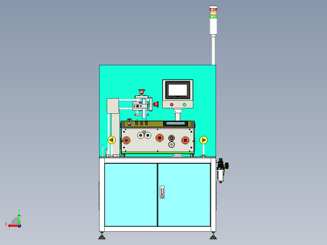 电线绕线设备设计后视图