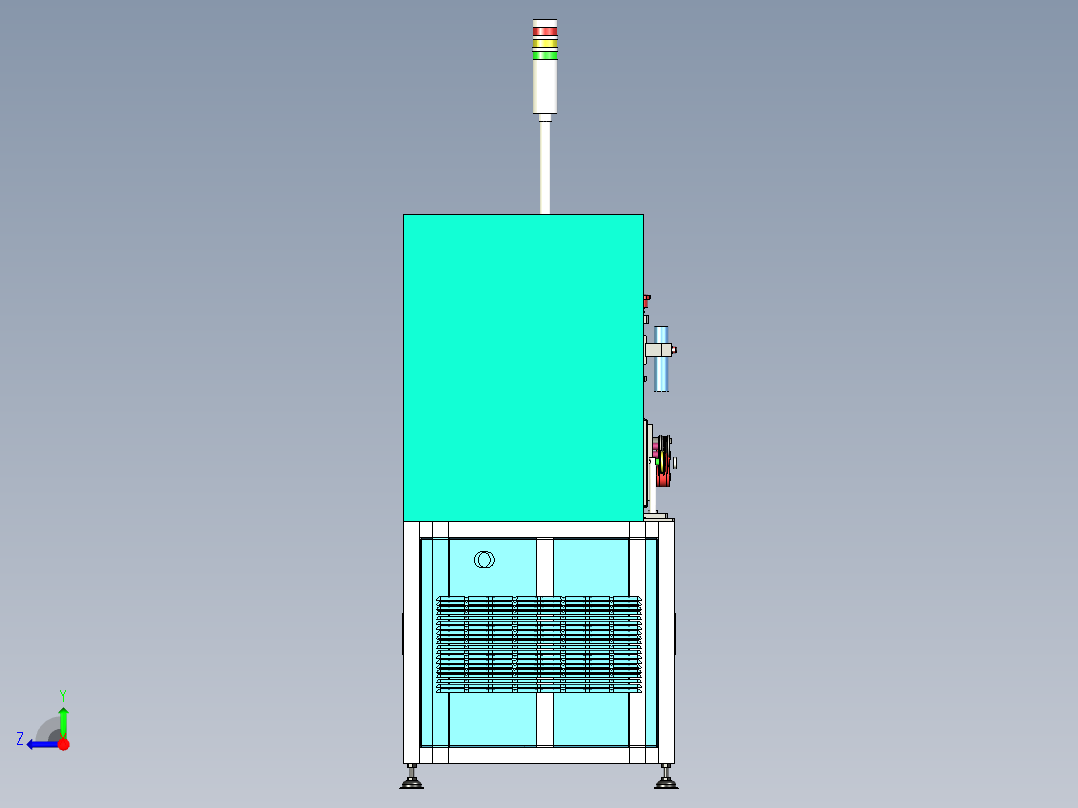 电线绕线设备设计右视图