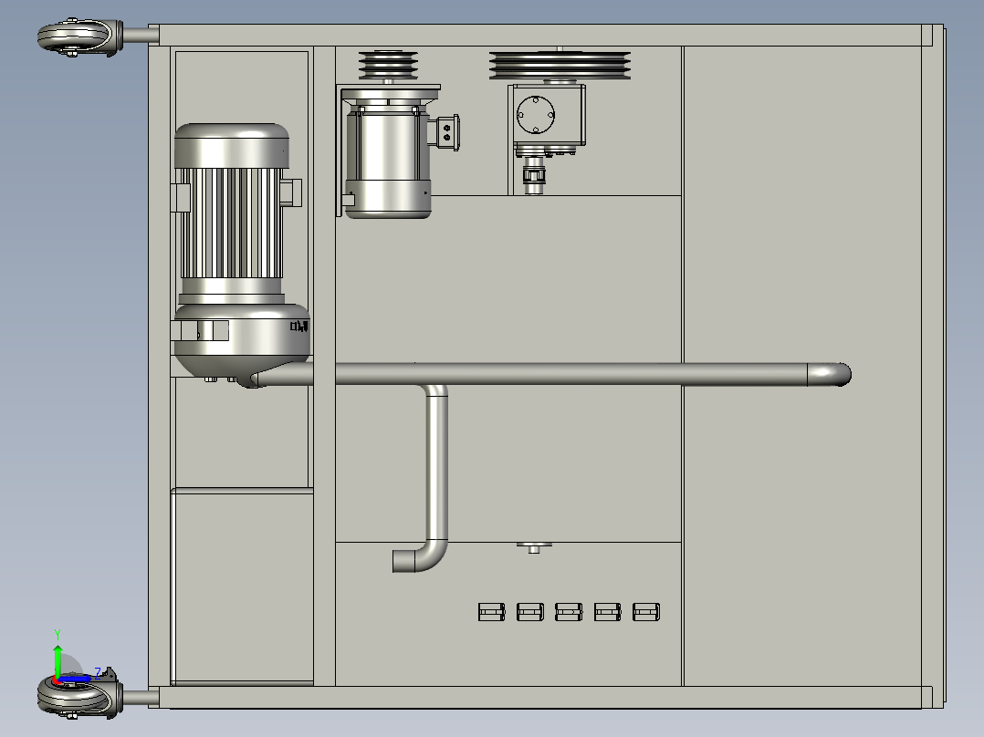 真空烘箱脉动式真空干燥机左视图