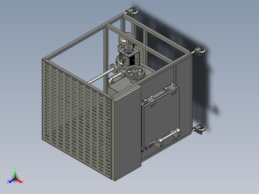 真空烘箱脉动式真空干燥机正等轴测图