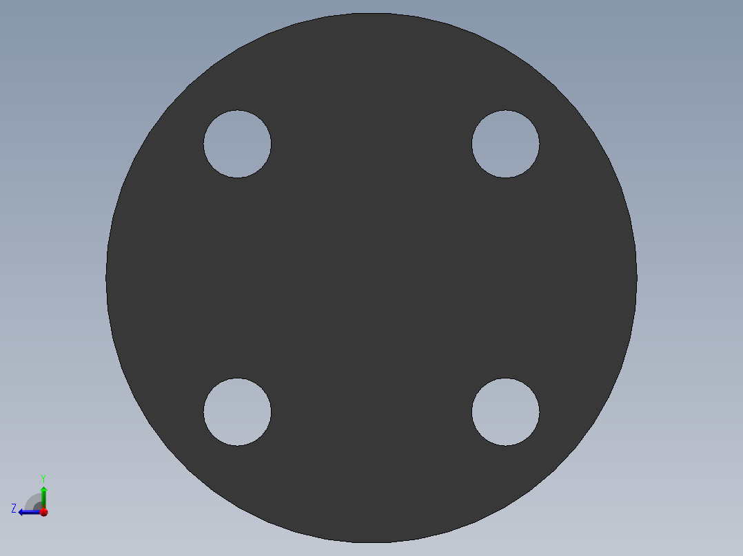 FLANGE-BLIND_DN25_PN10_U-PVC右视图