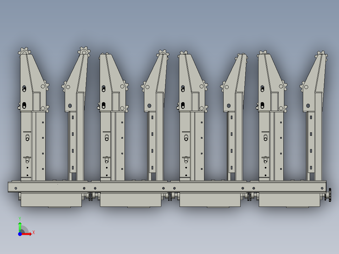 联合收割机的可伸缩收割台前视图