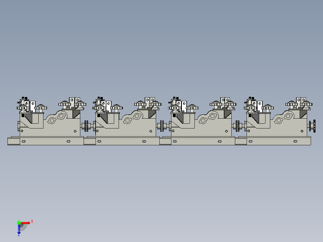 联合收割机的可伸缩收割台俯视图
