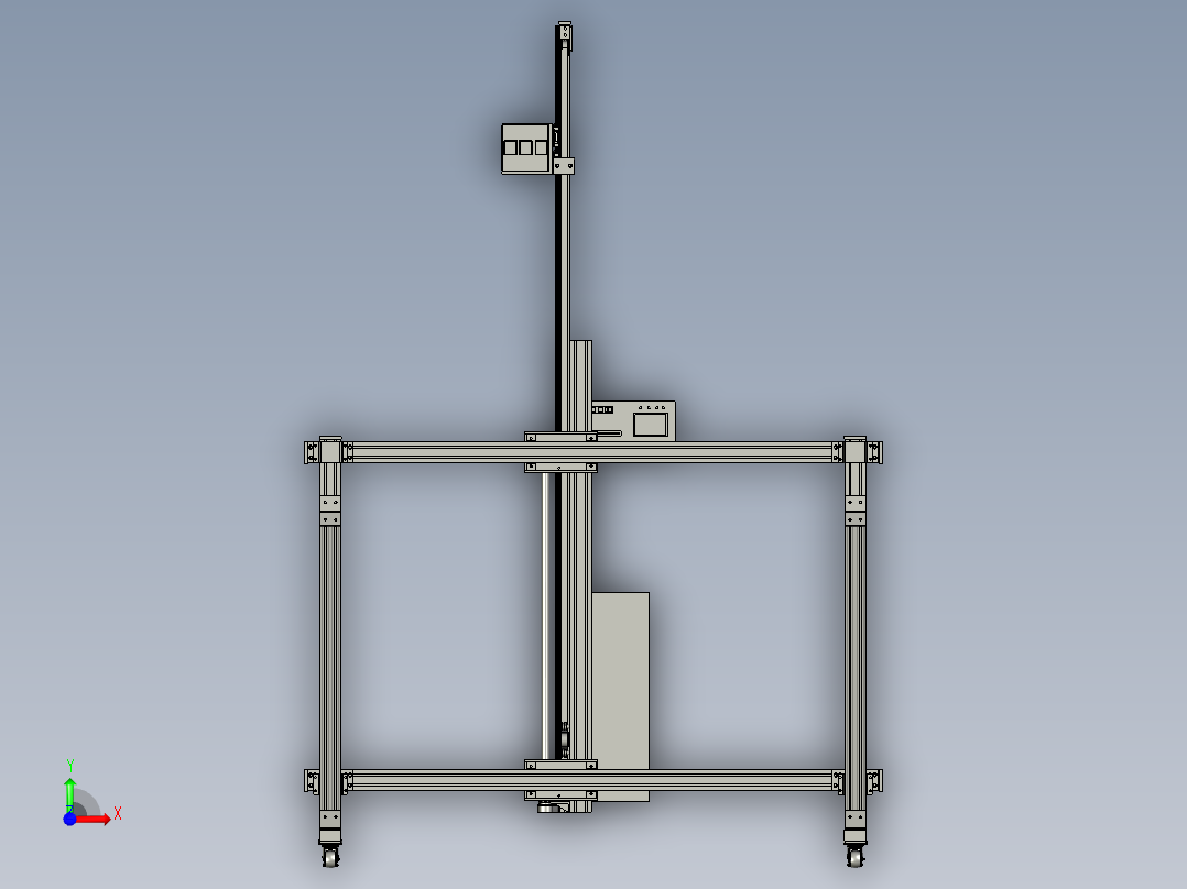 户外墙壁绘画机器人前视图