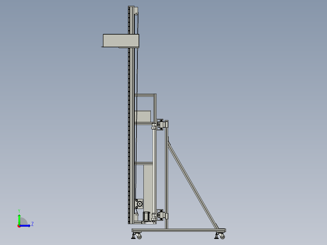 户外墙壁绘画机器人左视图