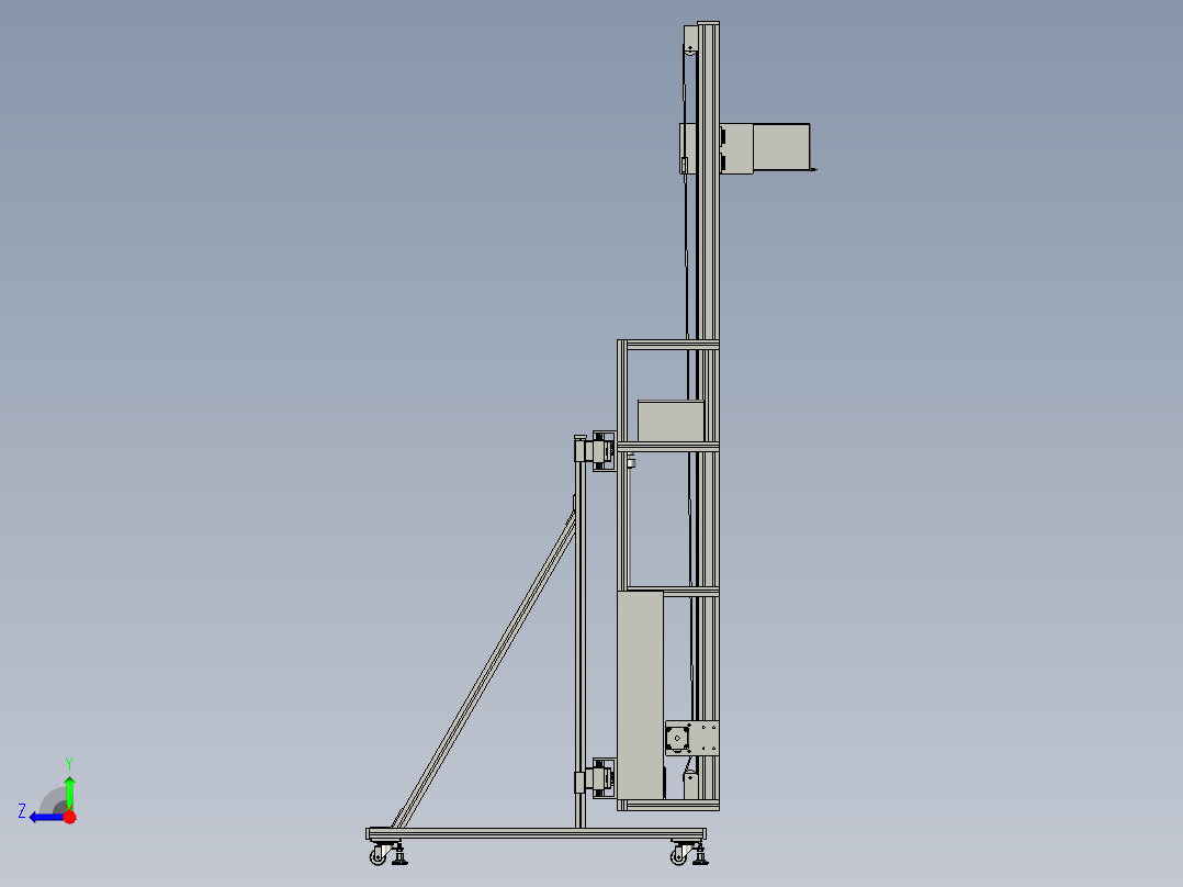 户外墙壁绘画机器人右视图