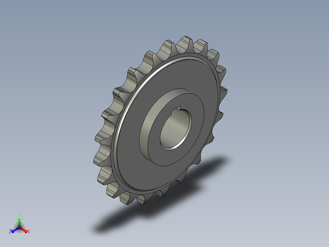 链轮(Z21孔26正等轴测图