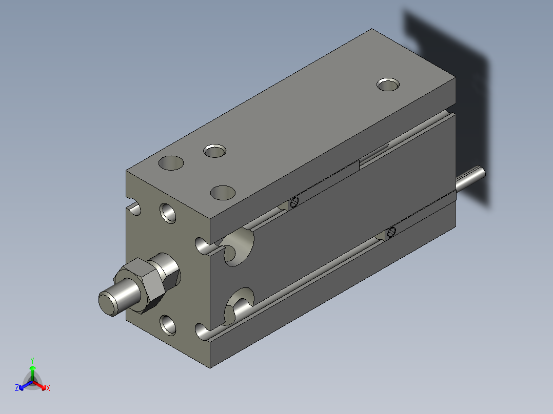 LXYC-BOSS气缸CDU20-30D-M9BL正等轴测图