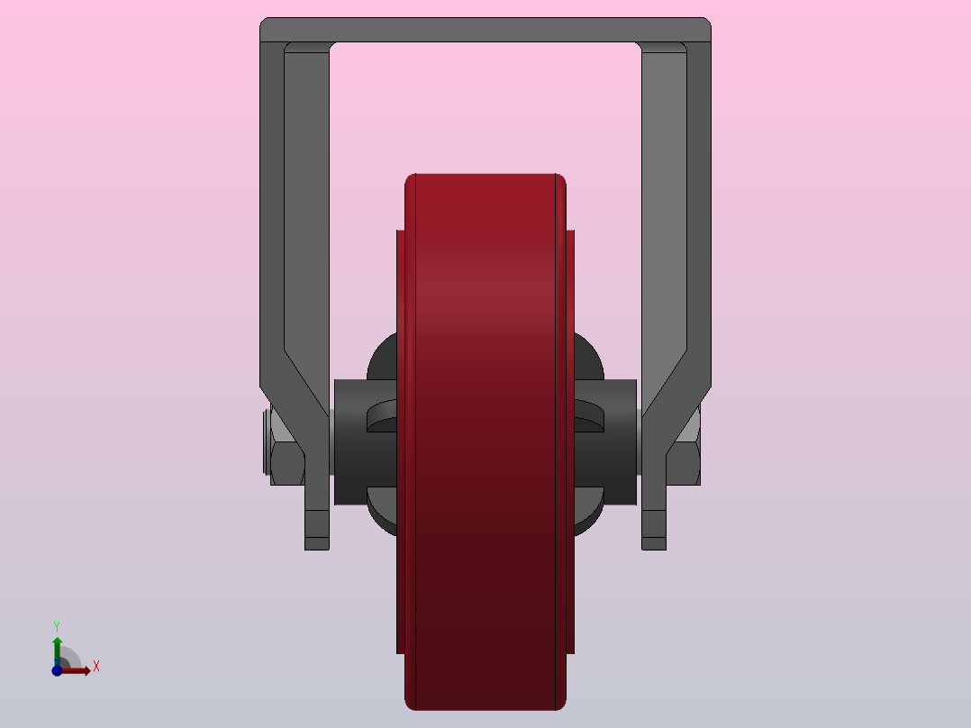 Z01-02-160-404R普通工业轮[Z01-02-100-404R]脚轮前视图