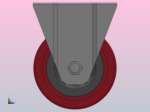 Z01-02-160-404R普通工业轮[Z01-02-100-404R]脚轮左视缩略图