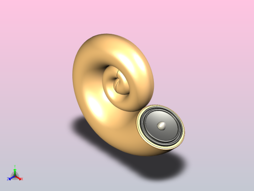 鹦鹉螺音箱.x_t正等轴测缩略图