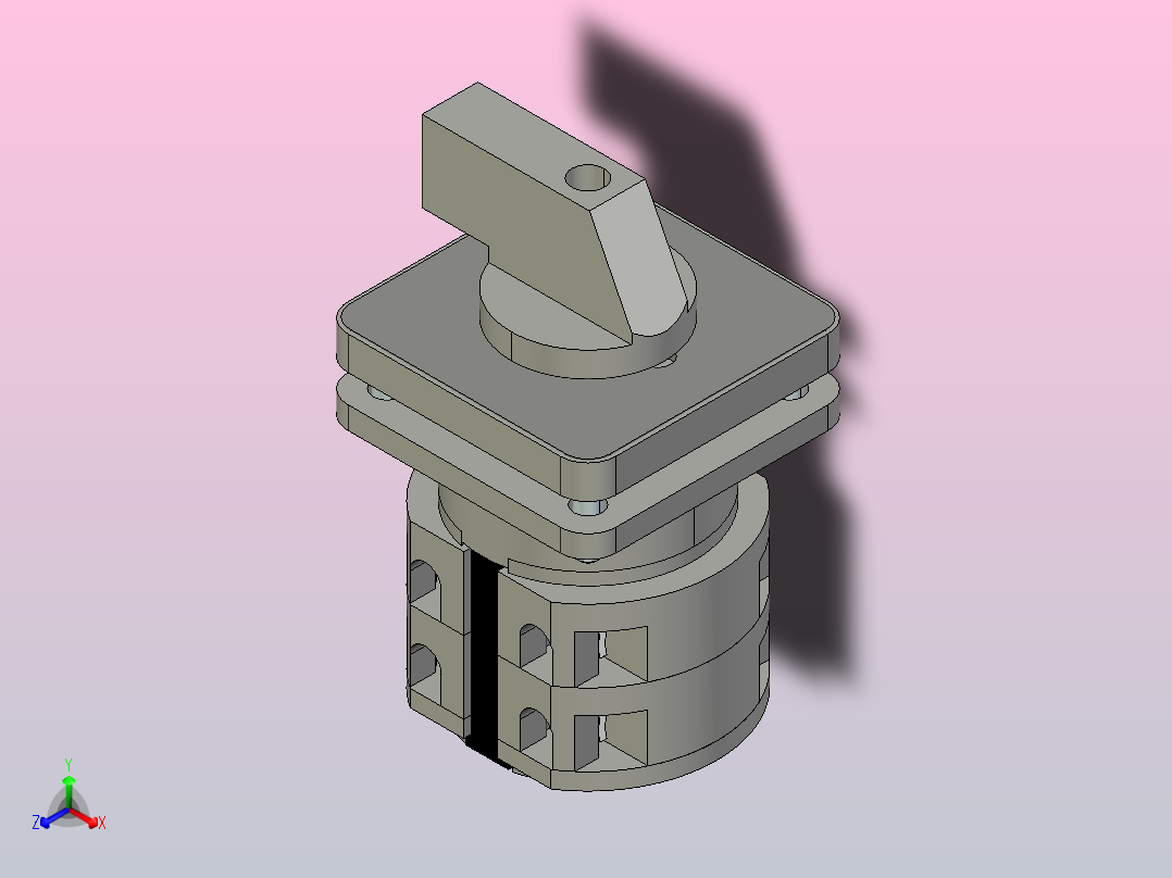 LW32-25_2万能转换开关三维模型202102正等轴测图