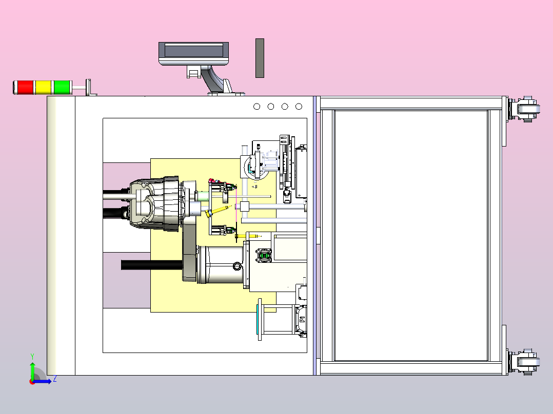 光纤自动耦合设备左视图