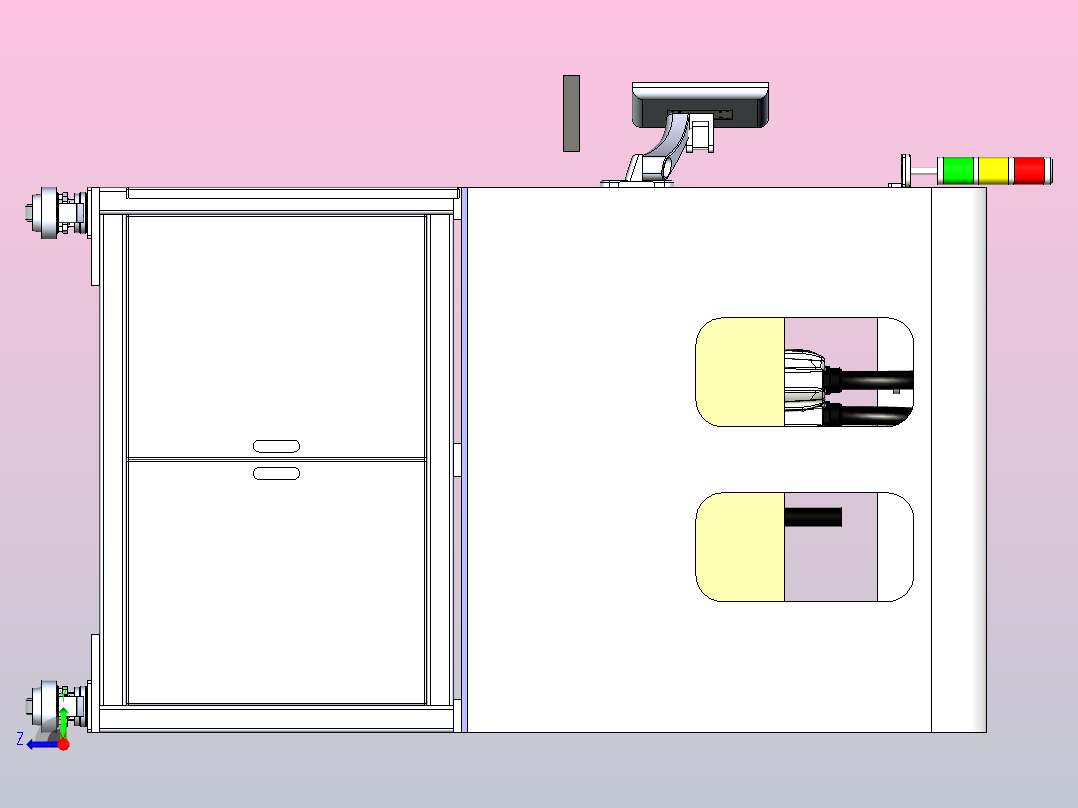 光纤自动耦合设备右视图