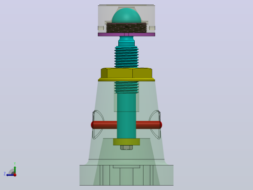 可调节限位器可调节支座3D图纸 Solidworks设计后视缩略图