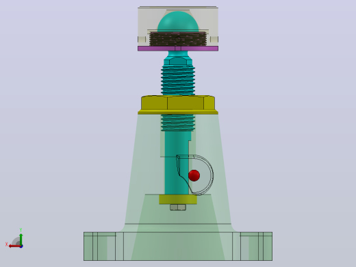 可调节限位器可调节支座3D图纸 Solidworks设计左视缩略图