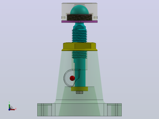 可调节限位器可调节支座3D图纸 Solidworks设计右视缩略图