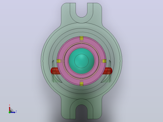 可调节限位器可调节支座3D图纸 Solidworks设计俯视缩略图