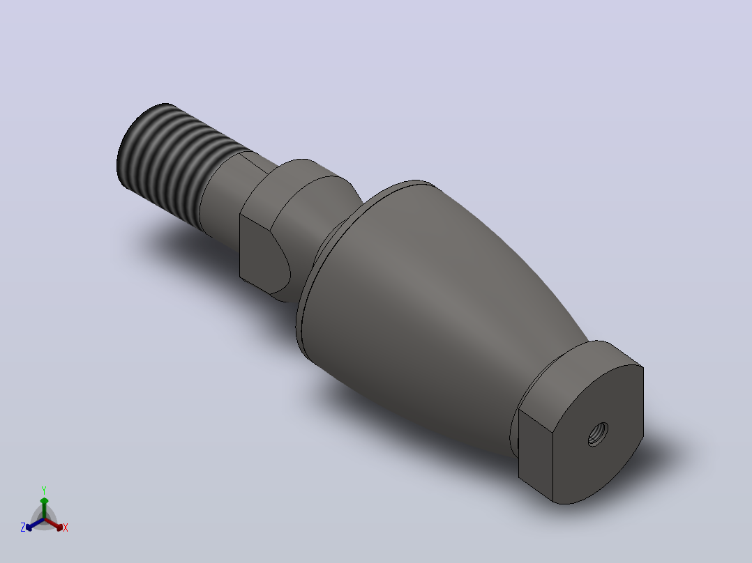 SQZL22C-RS M22×1.5左-6H正等轴测图