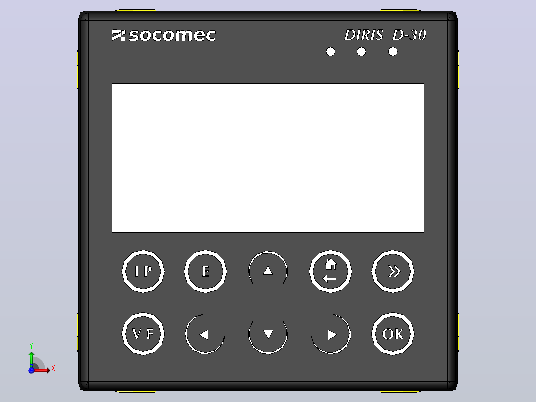 LCD 显示屏模块前视图