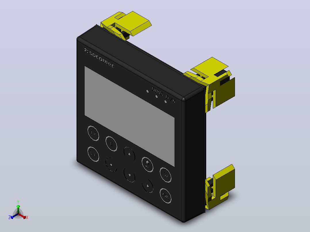 LCD 显示屏模块正等轴测图
