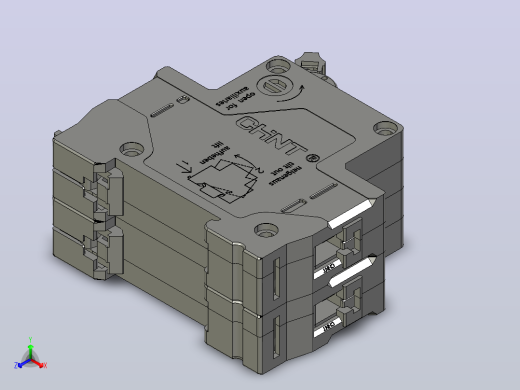 DZ47-60&amp;2P&amp;小型断路器三维模型202307