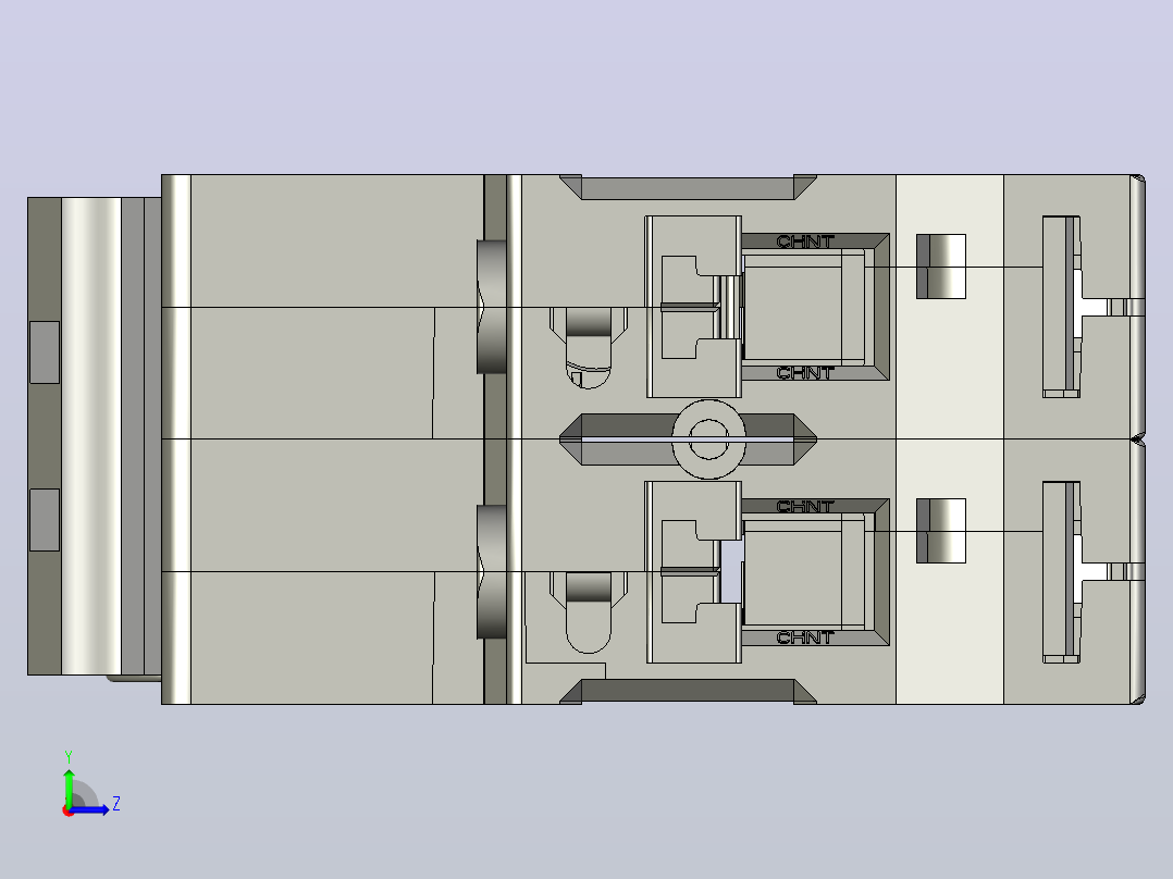 DZ47-60&amp;2P&amp;小型断路器三维模型202307左视图