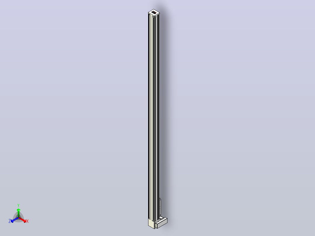 伺服电机集成皮带传动直线执行器TPA-OCB-140-256-L3450-LU-P75-N3主视图