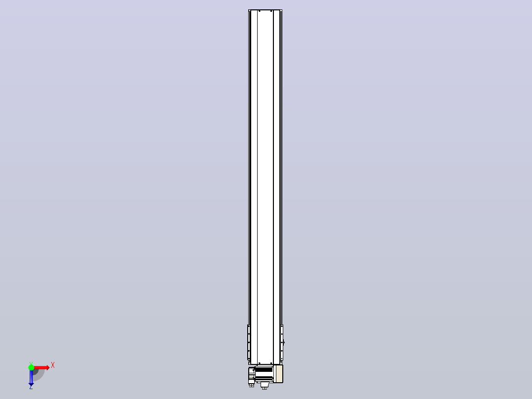皮带直线轴半封闭可选导轨TPA-HNB-220D-176-L1900-RU-C-P1K-N3俯视图