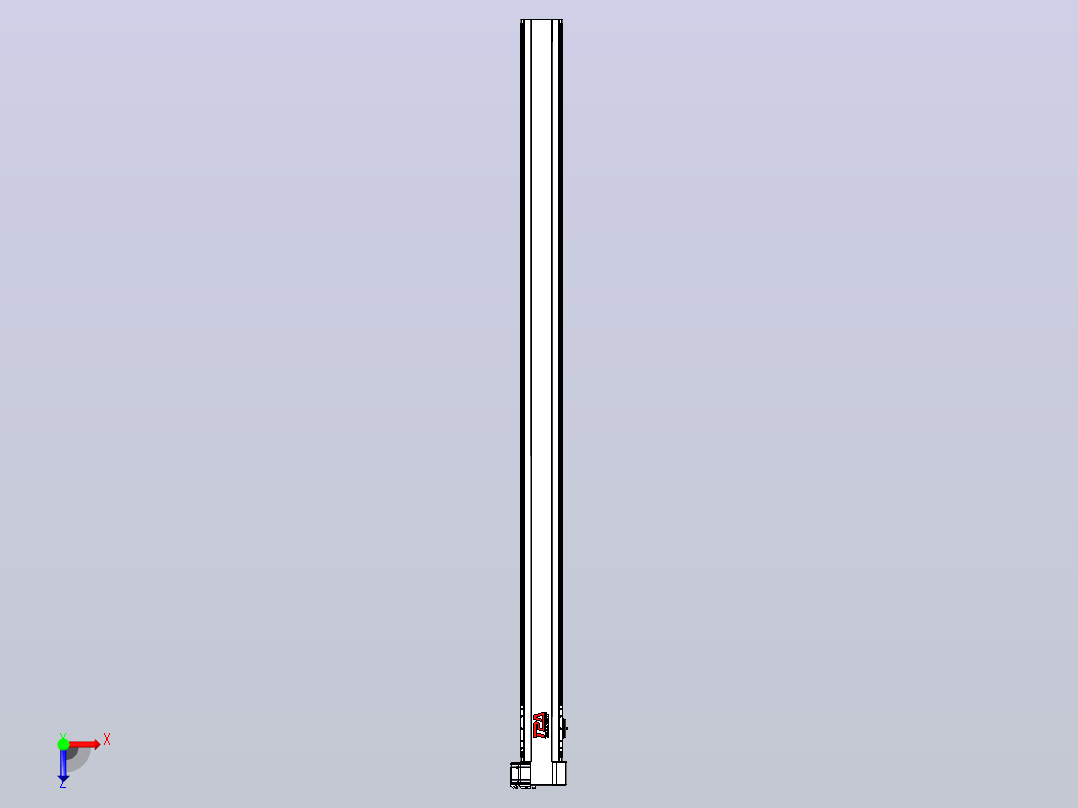 皮带直线轴半封闭可选导轨TPA-HNB-120D-110-L1850-RP-C-P40-N3俯视图