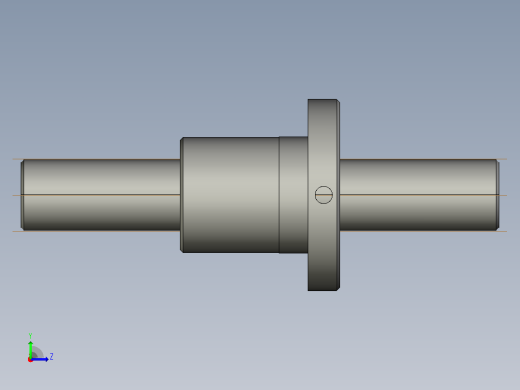 FFB2505-2滚珠丝杆3D模型左视缩略图