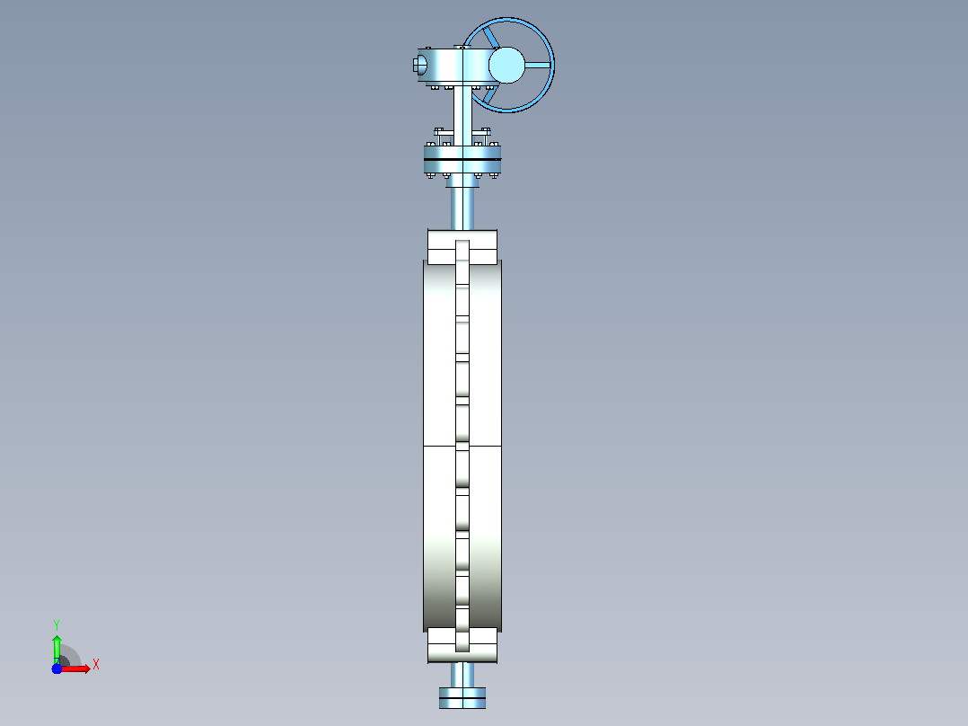 815L凸耳式美标蝶阀[API815L-28”]前视图