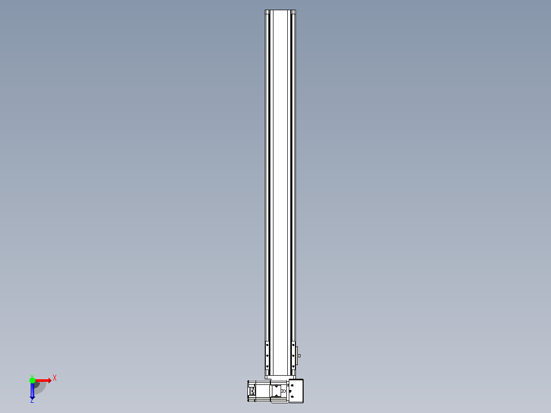 皮带直线轴半封闭可选导轨TPA-HNB-85S-90-L850-RU-C-P20-N3俯视图