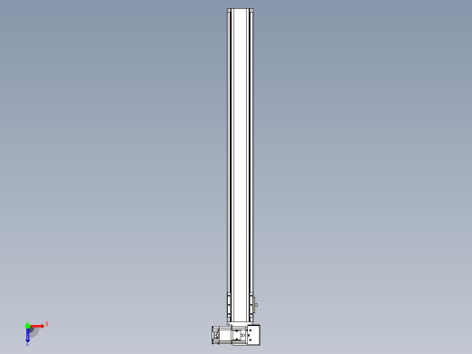 皮带直线轴半封闭可选导轨TPA-HNB-85S-90-L850-RU-C-P20-N3俯视缩略图