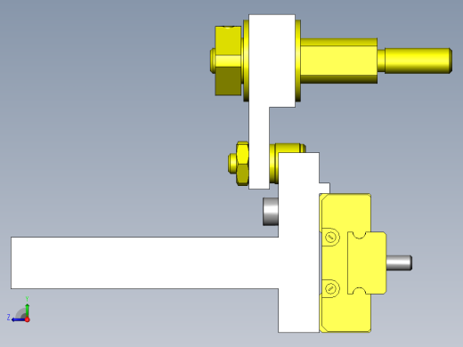 滚动轴承夹紧机构右视缩略图