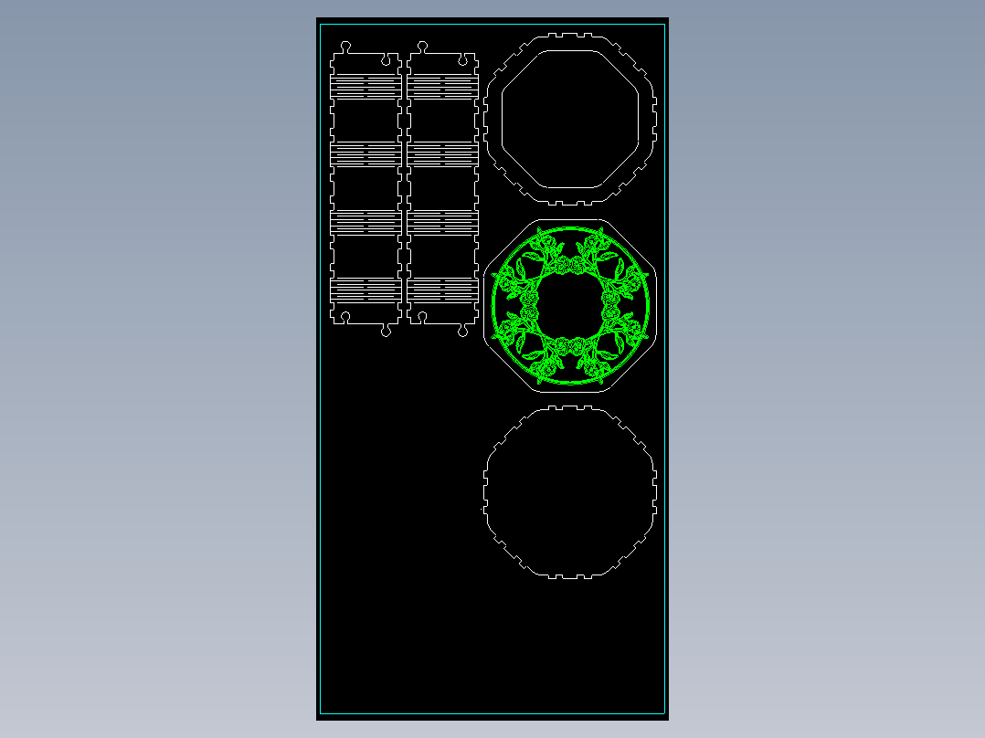 木质八角盒激光切割图纸 dxf格式