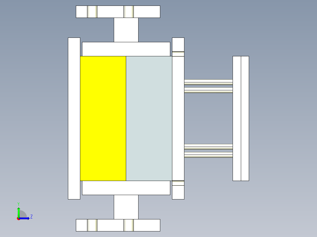 低压铝铸造模具一套左视图