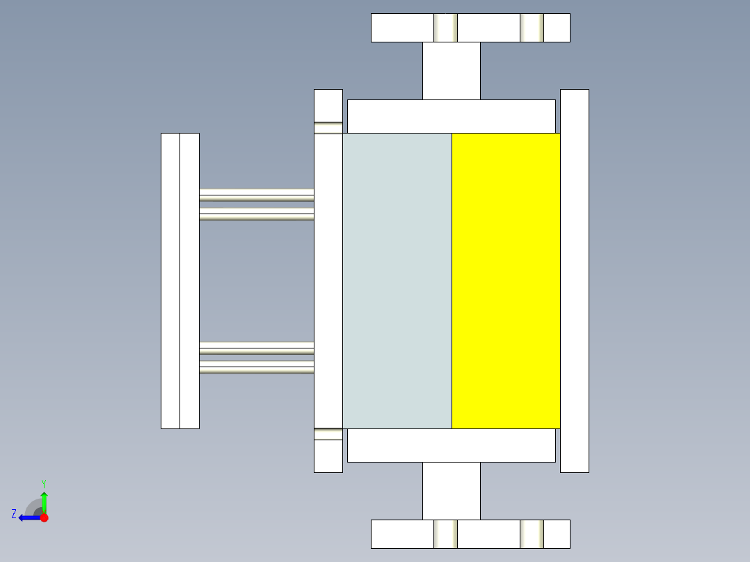 低压铝铸造模具一套右视图
