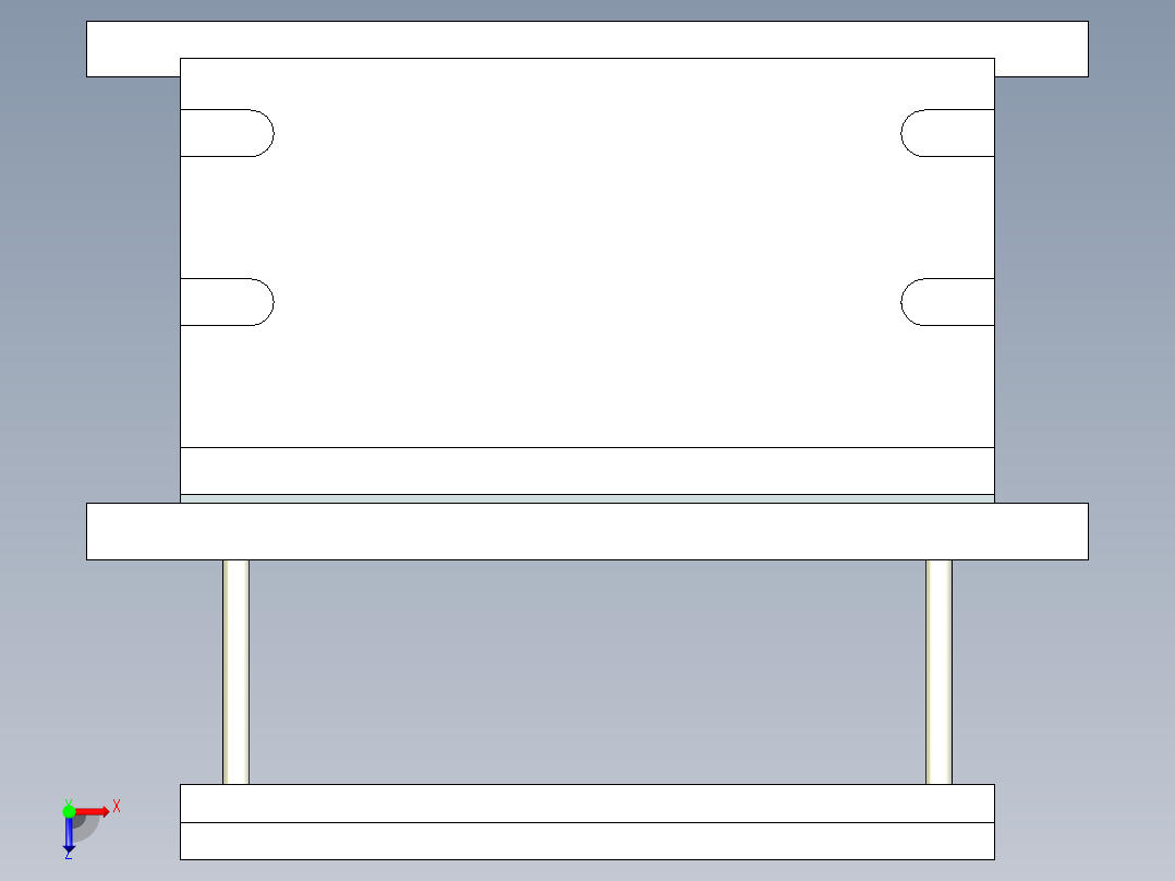 低压铝铸造模具一套俯视图