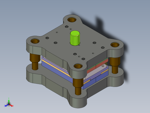 偏心盘级进模（CAD图+Proe三维）