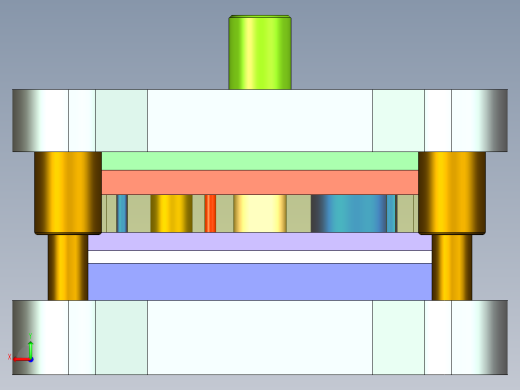 偏心盘级进模（CAD图+Proe三维）后视缩略图