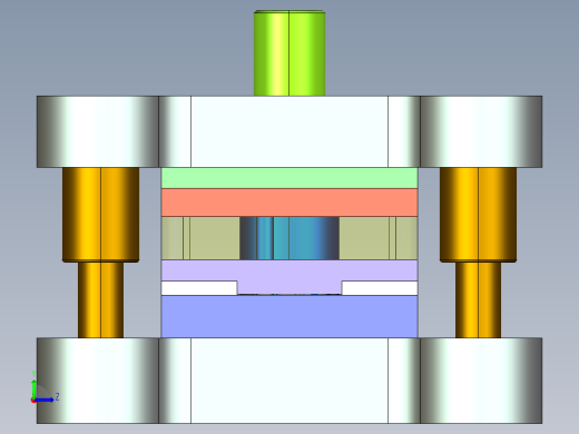 偏心盘级进模（CAD图+Proe三维）左视缩略图